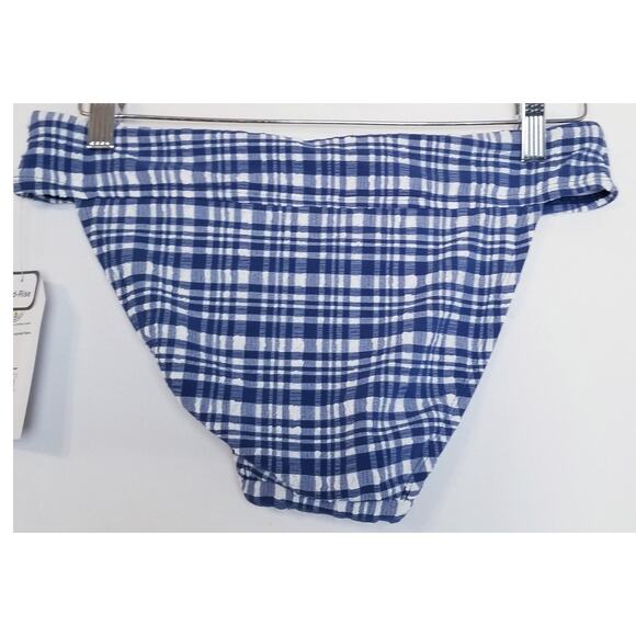NWTs - Time & Tru Missy Separate Bikini Bottom Blue/White Mid Rise Size S (4-6) - Picture 2 of 4